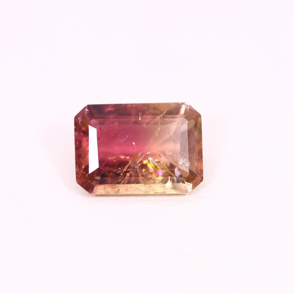 *2.40Ct Natural Watermelon Tourmaline - Bi-Colour Faceted Cut, 132C (1 of 2)