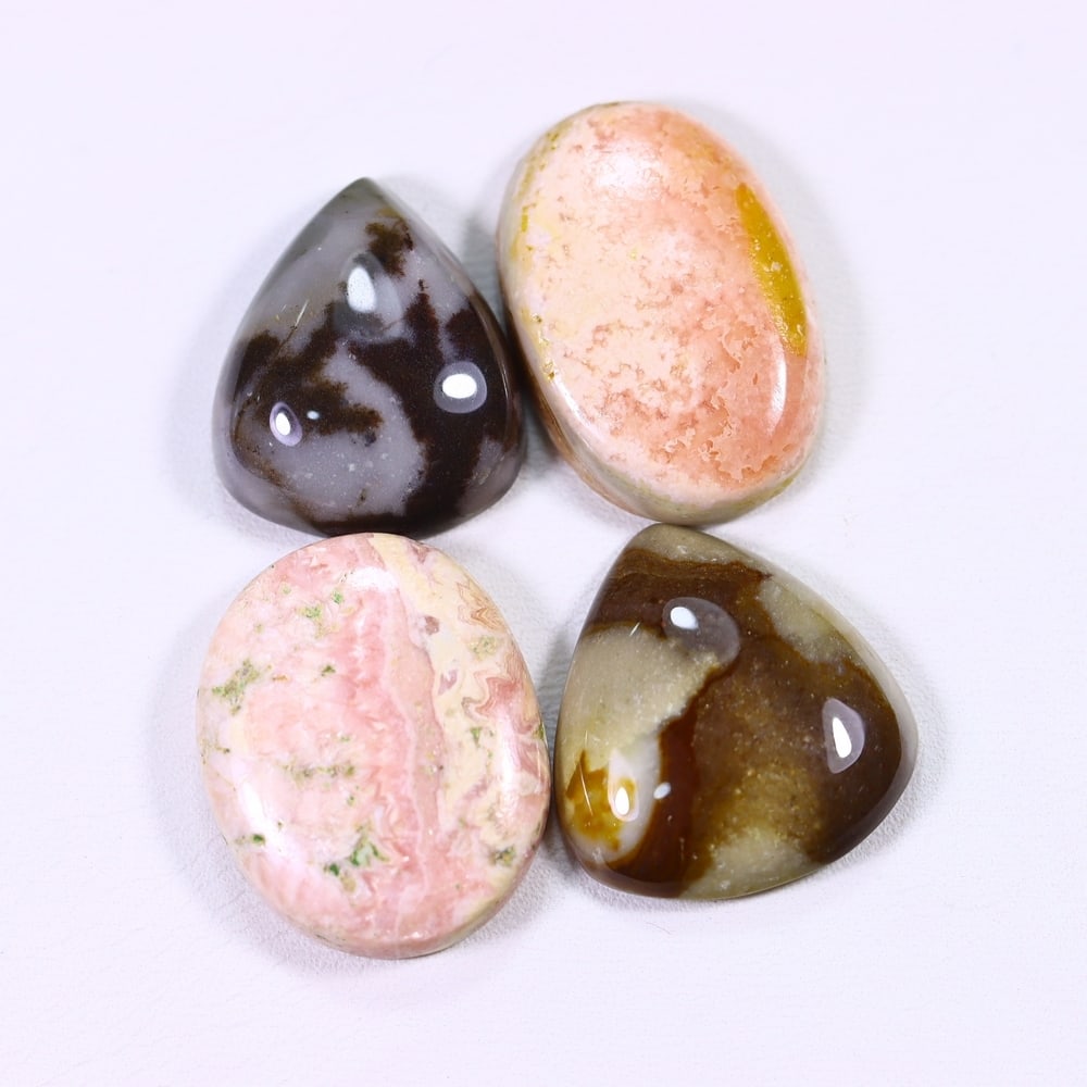 90Ct Multi Agate Cabochon Set - Polished - 23x16 mm Approx, 451B: Ksmith Heritage Auctioneers Subject: Natural Agate Treatment: Natural Untreated Type: Cabochon, Polished