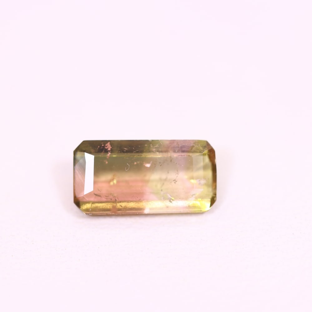 *1.30Ct Natural Watermelon Tourmaline - Bi-Colour Faceted Cut, 166C (1 of 2)