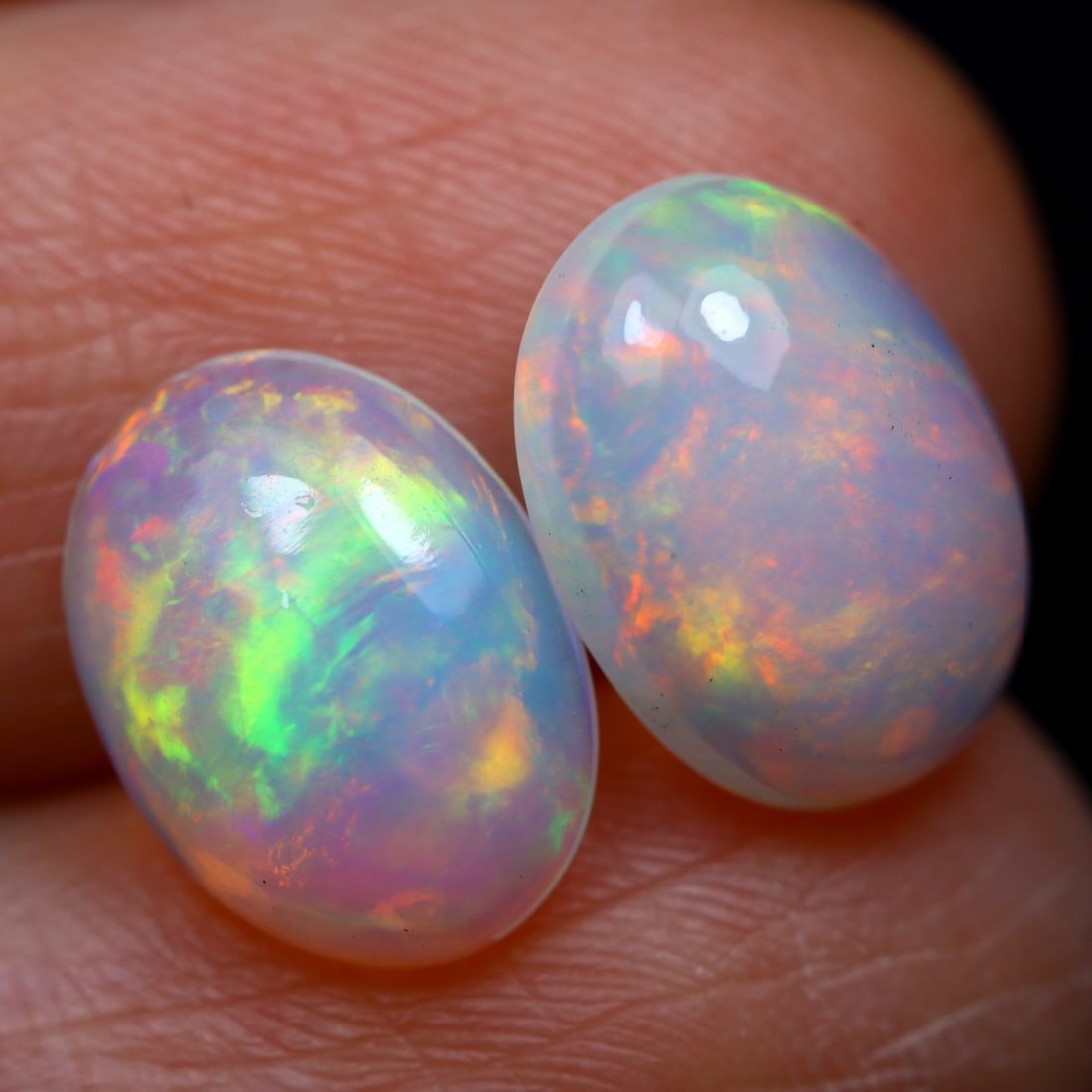 2.84Ct Natural Flashy Rainbow Ethiopian Welo Opal Pair, 990MZ: Ksmith Jewels Global Welcome to our auction house, today auction brought to you by Ksmith Jewels Global based in Penang, Malaysia specialize in all kinds of opal and color gemstone both in manufacturi