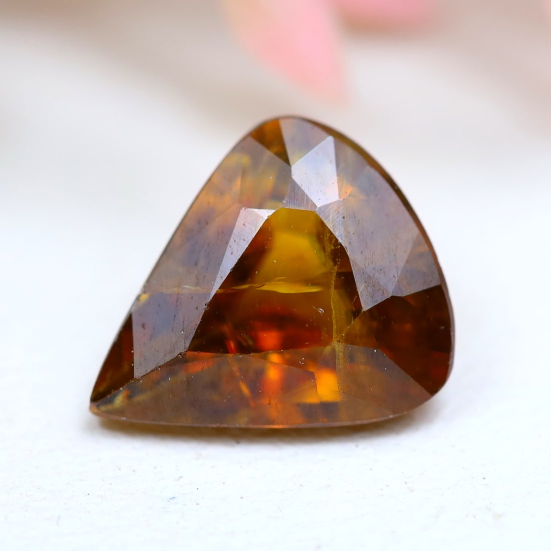 Sphene 1.77Ct Natural Pear Cut Unheated Golden Brown Sphene Lot, 1183A: Ksmith Jewels Global Welcome to our auction house, today auction brought to you by Ksmith Jewels Global based in Penang, Malaysia specialize in all kinds of opal and color gemstone both in manufacturi
