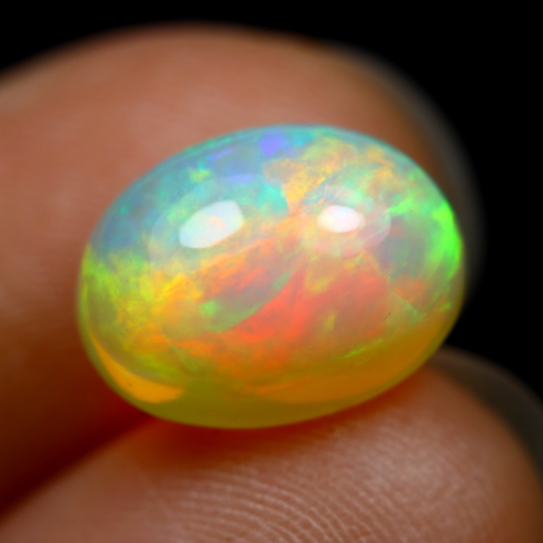 3.23Ct Natural Ethiopian Welo Opal - Ethiopian Opal - Oval Cabochon, 418MZ: Ksmith Jewels Global Welcome to our auction house, today auction brought to you by Ksmith Jewels Global based in Penang, Malaysia specialize in all kinds of opal and color gemstone both in manufacturi