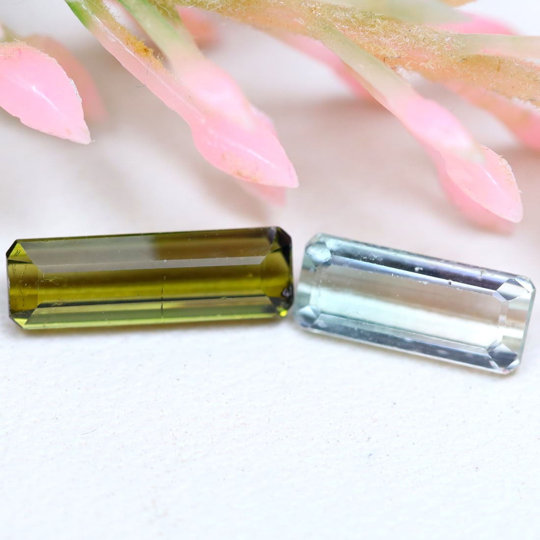 Tourmaline 1.73Ct Natural Afghanistan Mixed Color Tourmaline Gemstone Pair, 623MZ: Ksmith Jewels Global Welcome to our auction house, today auction brought to you by Ksmith Jewels Global based in Penang, Malaysia specialize in all kinds of opal and color gemstone both in manufacturi
