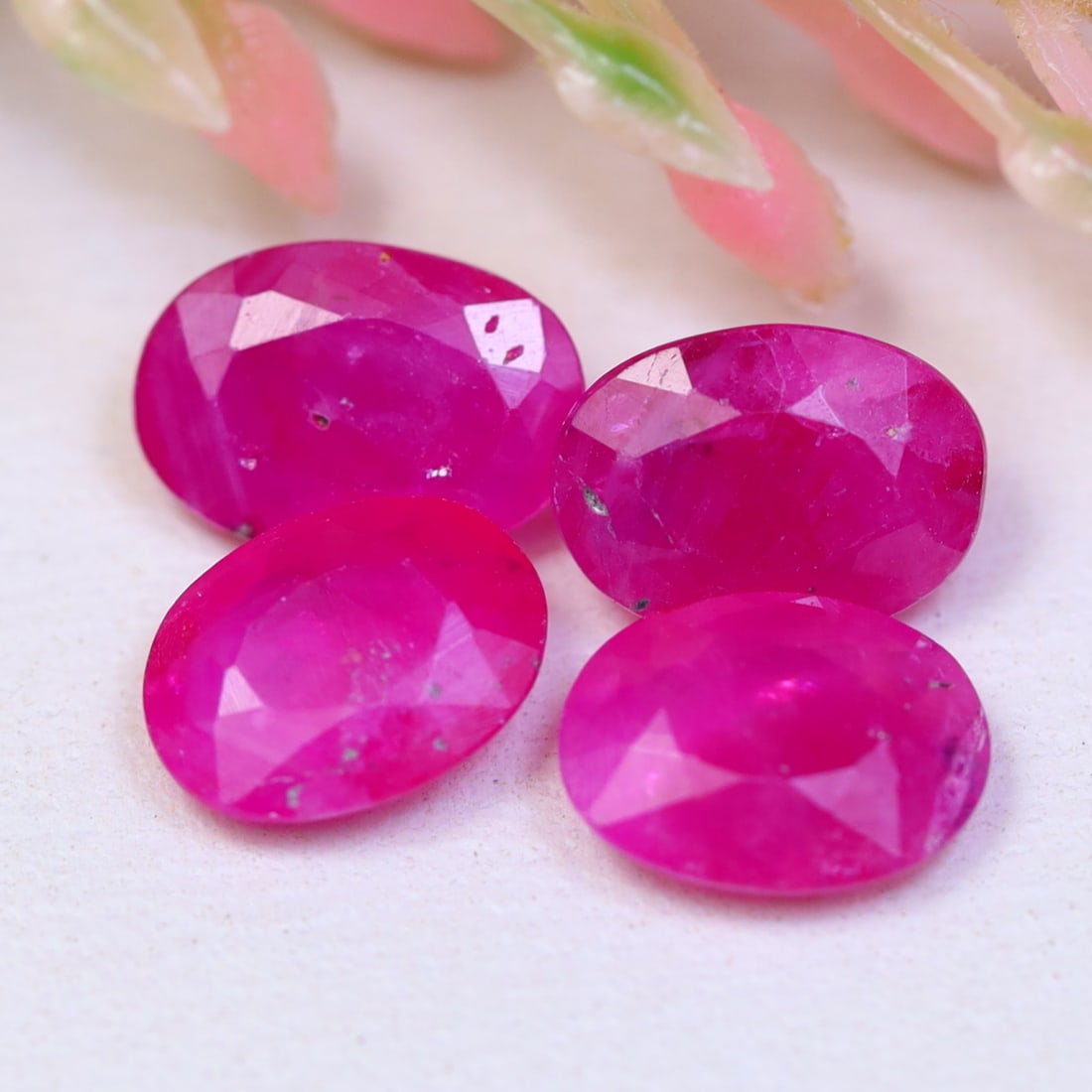 3.48Ct Natural Heated Pinkish Red Ruby Lot - Mozambique Gemstone - Oval Faceted, 813A: Ksmith Jewels Global Welcome to our auction house, today auction brought to you by Ksmith Jewels Global based in Penang, Malaysia specialize in all kinds of opal and color gemstone both in manufacturi