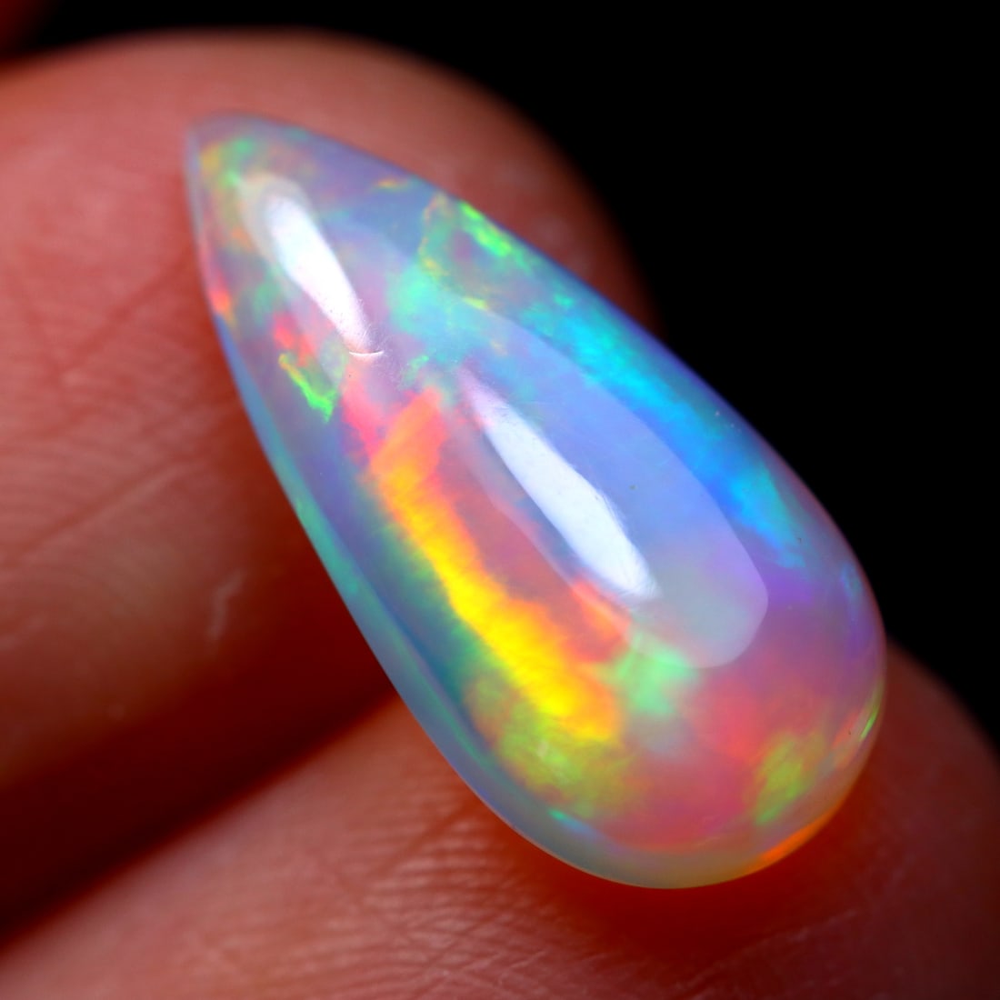 1.83Ct Natural Flashy Rainbow Ethiopian Welo Opal - Ethiopian Opal - Oval Cabochon (AOI5971), 804A: Ksmith Jewels Global Welcome to our auction house, today auction brought to you by Ksmith Jewels Global based in Penang, Malaysia specialize in all kinds of opal and color gemstone both in manufacturi