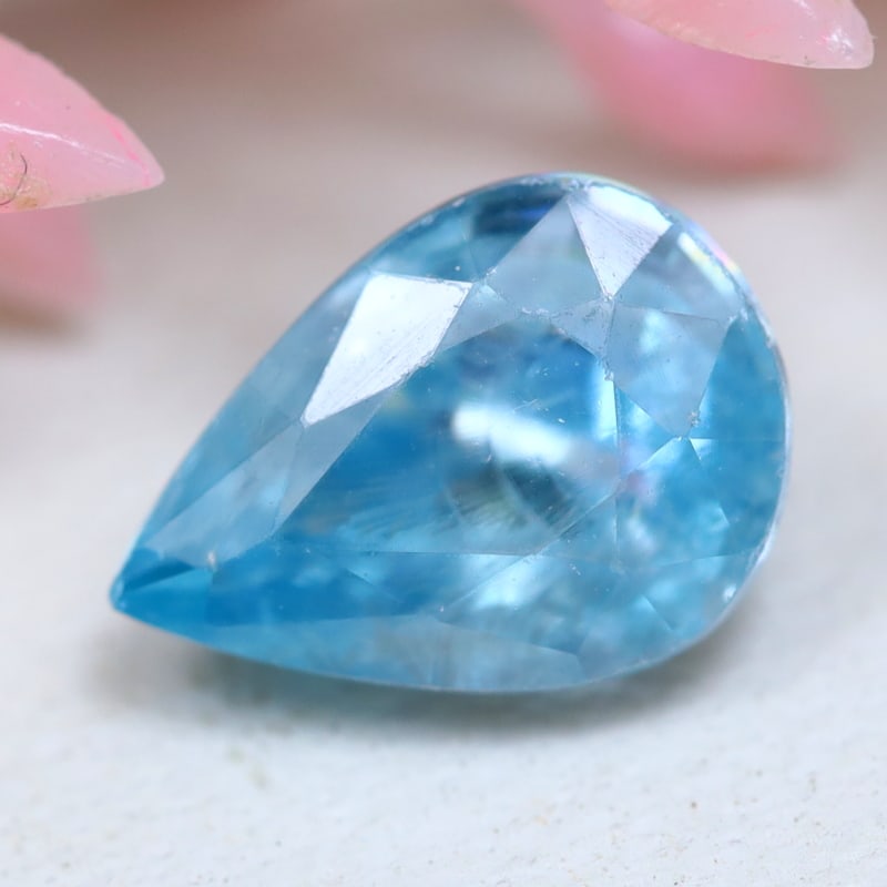 1.76Ct Natural Cambodia Blue Zircon Pear Only Heated Gemstone, 1164B: Ksmith Jewels Global Welcome to our auction house, today auction brought to you by Ksmith Jewels Global based in Penang, Malaysia specialize in all kinds of opal and color gemstone both in manufacturi