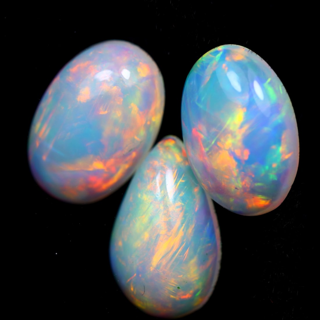 3.73Ct Natural Ethiopian Welo Opal Lot - Ethiopian Opal Cabochon, 161MZ: Ksmith Jewels Global Welcome to our auction house, today auction brought to you by Ksmith Jewels Global based in Penang, Malaysia specialize in all kinds of opal and color gemstone both in manufacturi