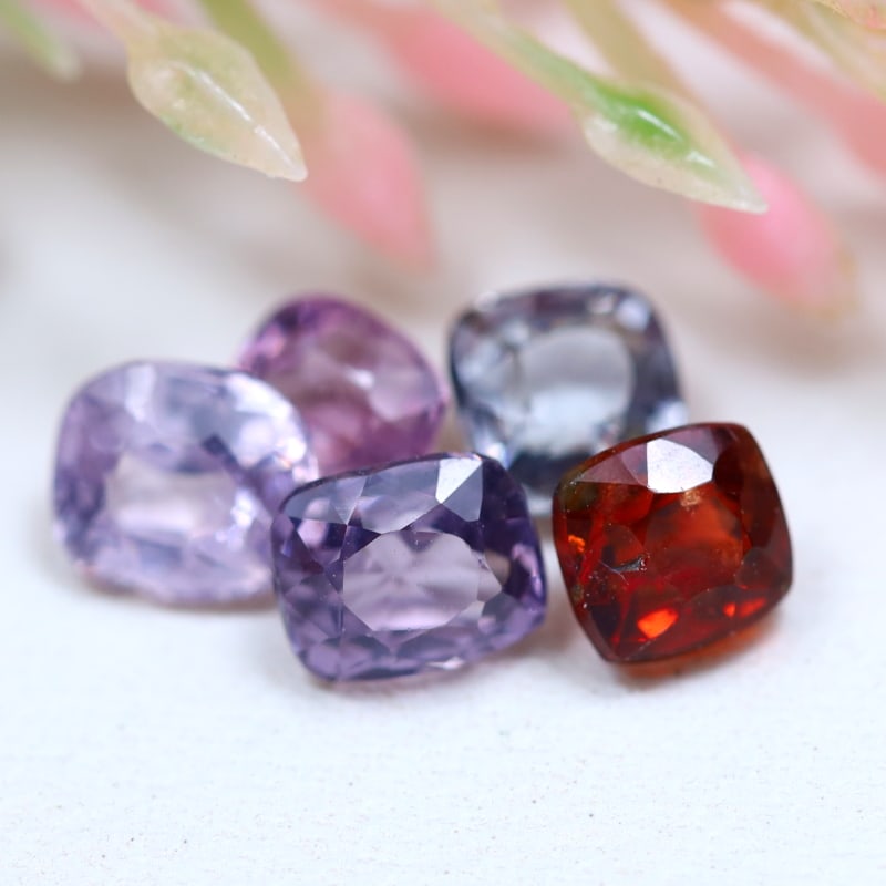 2.78Ct Natural Multi Color Cushion Burmese Spinel in Lot, 839B: Ksmith Jewels Global Welcome to our auction house, today auction brought to you by Ksmith Jewels Global based in Penang, Malaysia specialize in all kinds of opal and color gemstone both in manufacturi