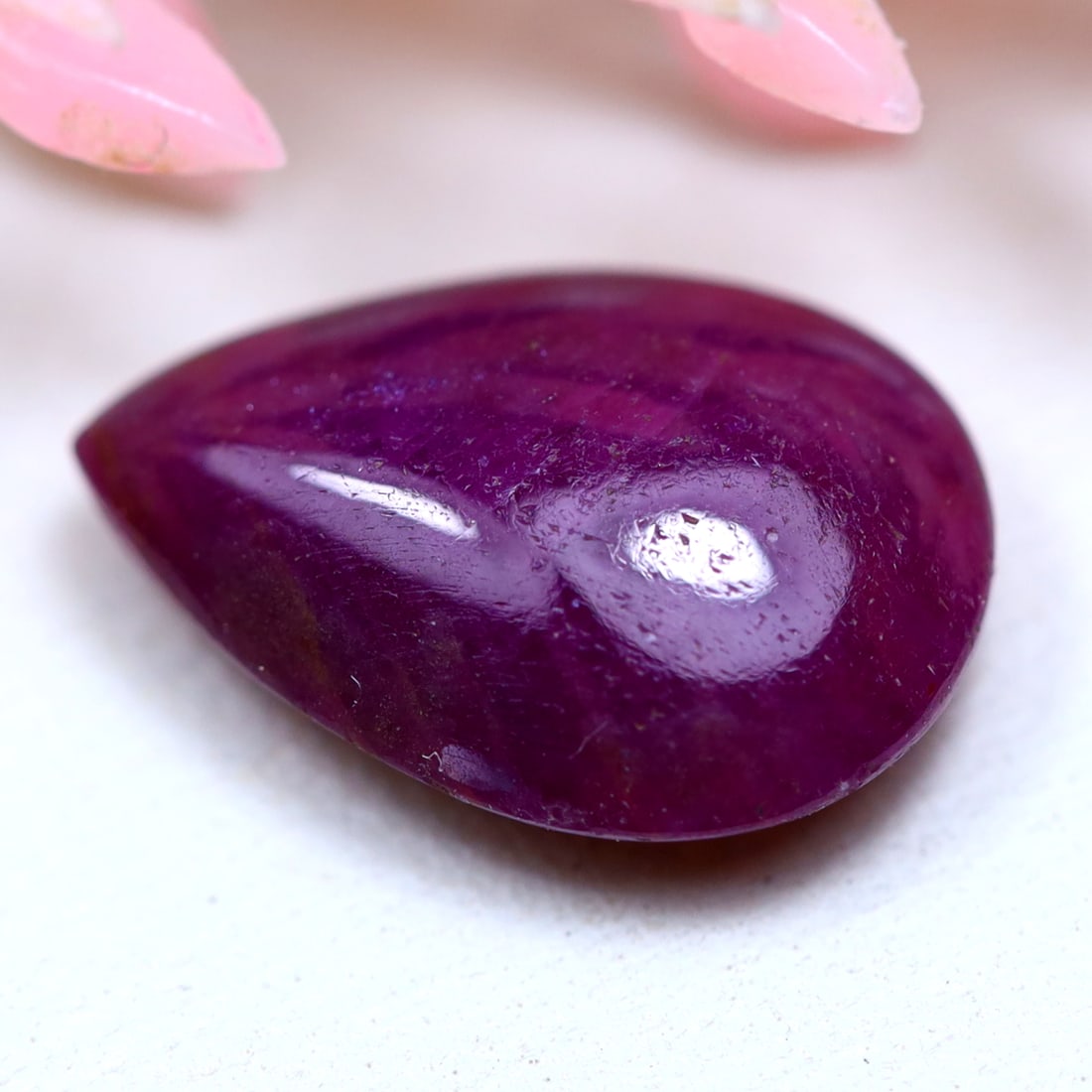 Ruby 3.82Ct Pear Cut Natural Deep Red Ruby Smooth Cabochon for Jewelry Making, 847B: Ksmith Jewels Global Welcome to our auction house, today auction brought to you by Ksmith Jewels Global based in Penang, Malaysia specialize in all kinds of opal and color gemstone both in manufacturi