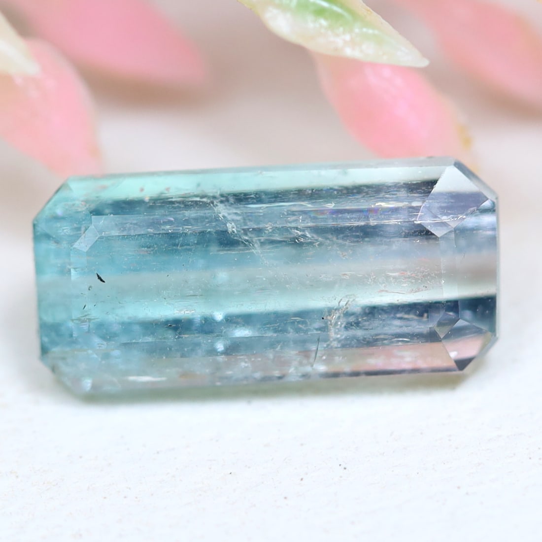 Tourmaline 1.96Ct Rectangle Cut Natural Mozambique Green Tourmaline, 1125A: Ksmith Jewels Global Welcome to our auction house, today auction brought to you by Ksmith Jewels Global based in Penang, Malaysia specialize in all kinds of opal and color gemstone both in manufacturi