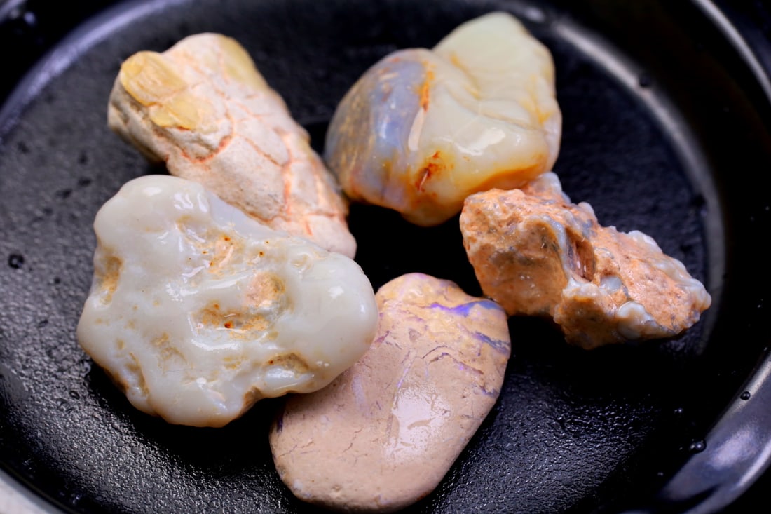 85.85Ct Lot of 5 Rare Opal Fossil Lightning Ridge Fossilized Opal 24.5x17.5mm (OOAA4551), 248A: Ksmith Jewels Global Welcome to our auction house, today auction brought to you by Ksmith Jewels Global based in Penang, Malaysia specialize in all kinds of opal and color gemstone both in manufacturi