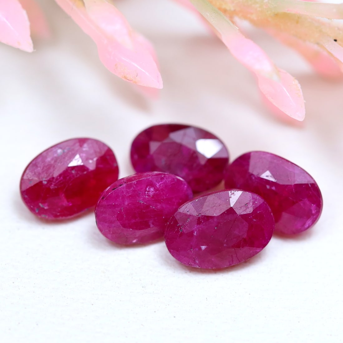 2.89Ct Natural Winza Heated Ruby Pinkish Red Lot Oval Cut, 516MZ (1 of 2)