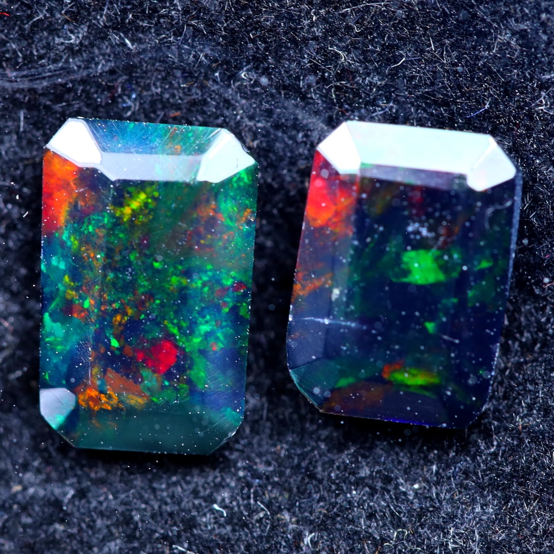 1.42Ct Natural Ethiopian Smoked Faceted Welo Opal Pair, 1115MZ: Ksmith Jewels Global Welcome to our auction house, today auction brought to you by Ksmith Jewels Global based in Penang, Malaysia specialize in all kinds of opal and color gemstone both in manufacturi