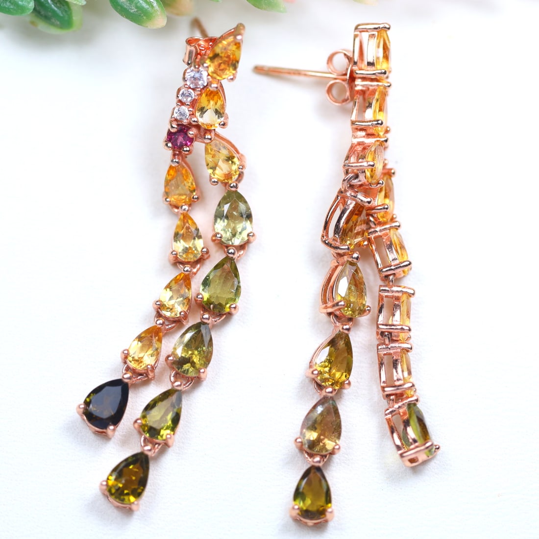 32.15Cts 925 Silver Fancy Color Tourmaline, Citrine, Rhodolite Garnet, Zircon Earrings, 247B: Ksmith Jewels Global Welcome to our auction house, today auction brought to you by Ksmith Jewels Global based in Penang, Malaysia specialize in all kinds of opal and color gemstone both in manufacturi