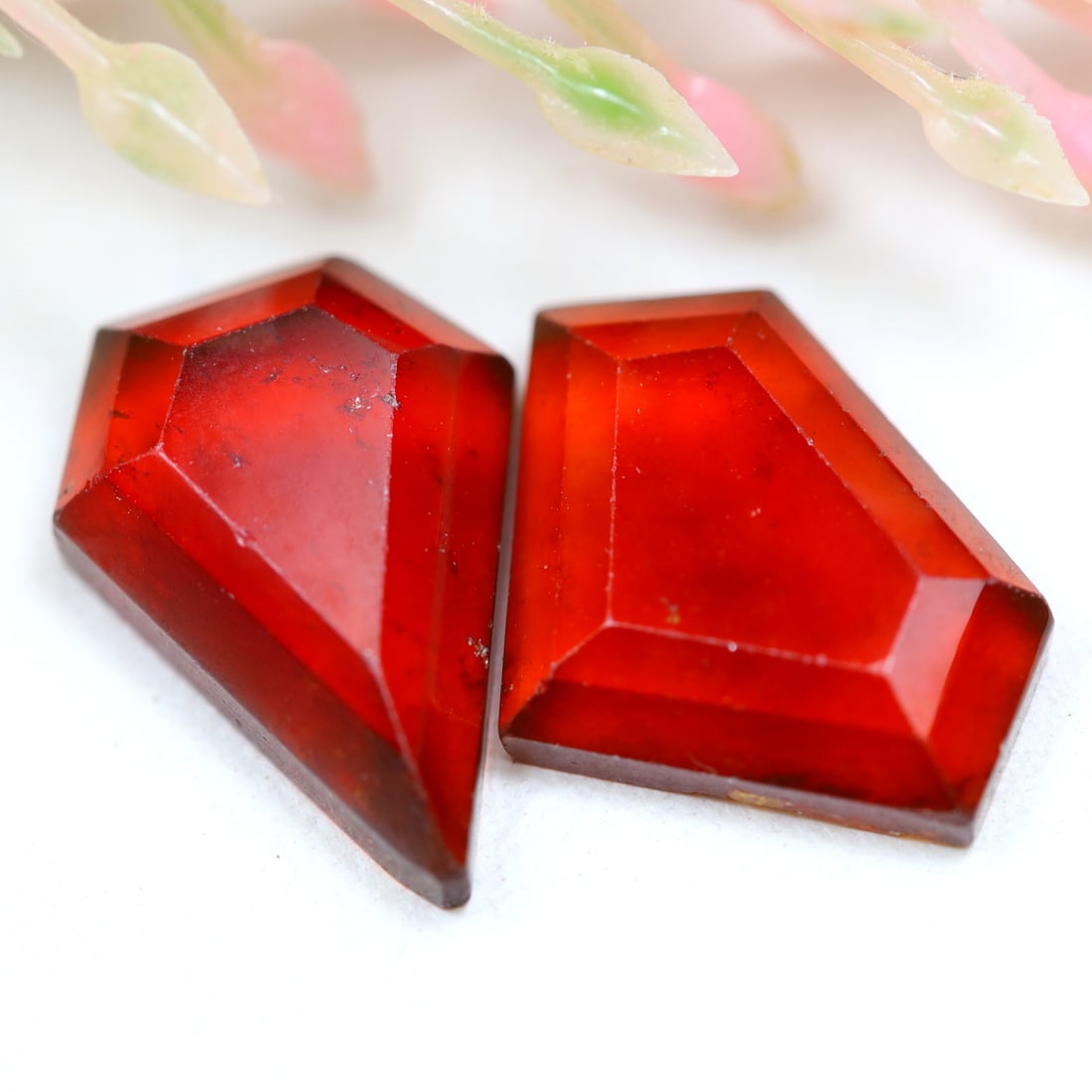 8.54CTS Natural Hessonite Garnet Step Cut Pair for Jewelry Making, 1025MZ: Ksmith Jewels Global Welcome to our auction house, today auction brought to you by Ksmith Jewels Global based in Penang, Malaysia specialize in all kinds of opal and color gemstone both in manufacturi