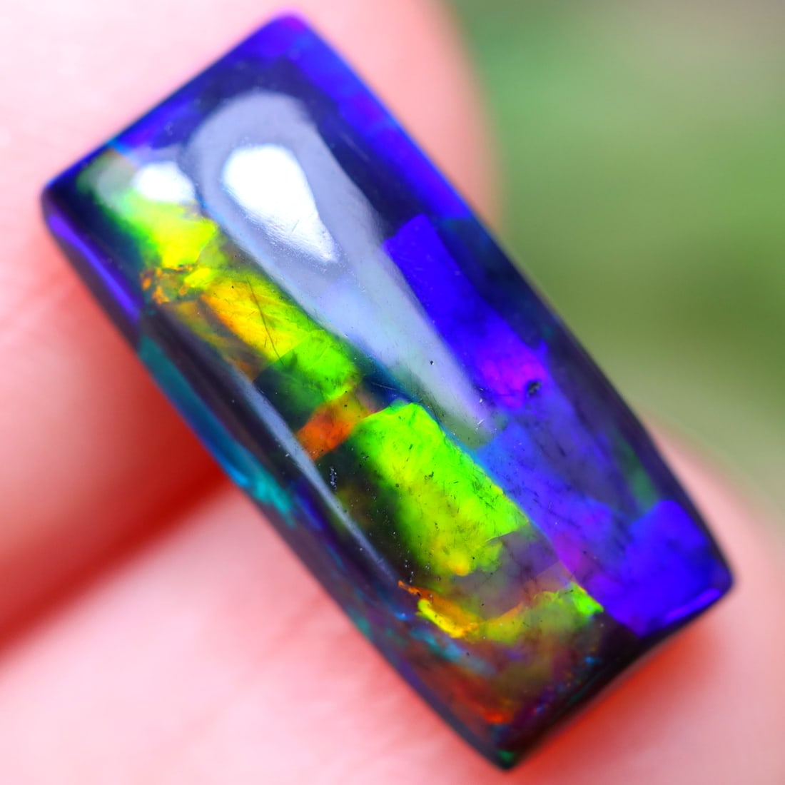 1.71Ct Natural Ethiopian Welo Smoked Opal - Ethiopian Opal - Rectangular Cabochon, 413MZ: Ksmith Jewels Global Welcome to our auction house, today auction brought to you by Ksmith Jewels Global based in Penang, Malaysia specialize in all kinds of opal and color gemstone both in manufacturi