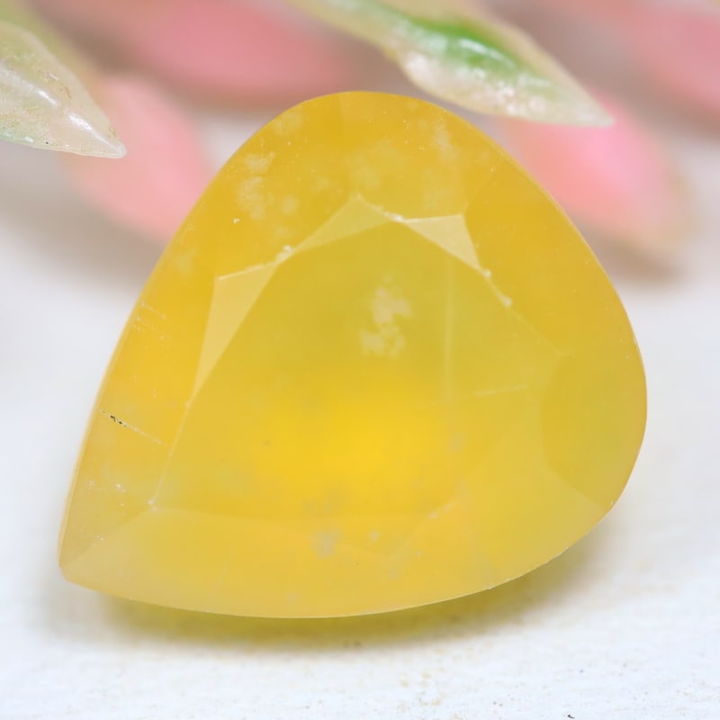 2.62CTS Natural Unheated Yellow Mexico Opal Pear 9.1x10.7x6.4MM, 1105B: Ksmith Jewels Global Welcome to our auction house, today auction brought to you by Ksmith Jewels Global based in Penang, Malaysia specialize in all kinds of opal and color gemstone both in manufacturi