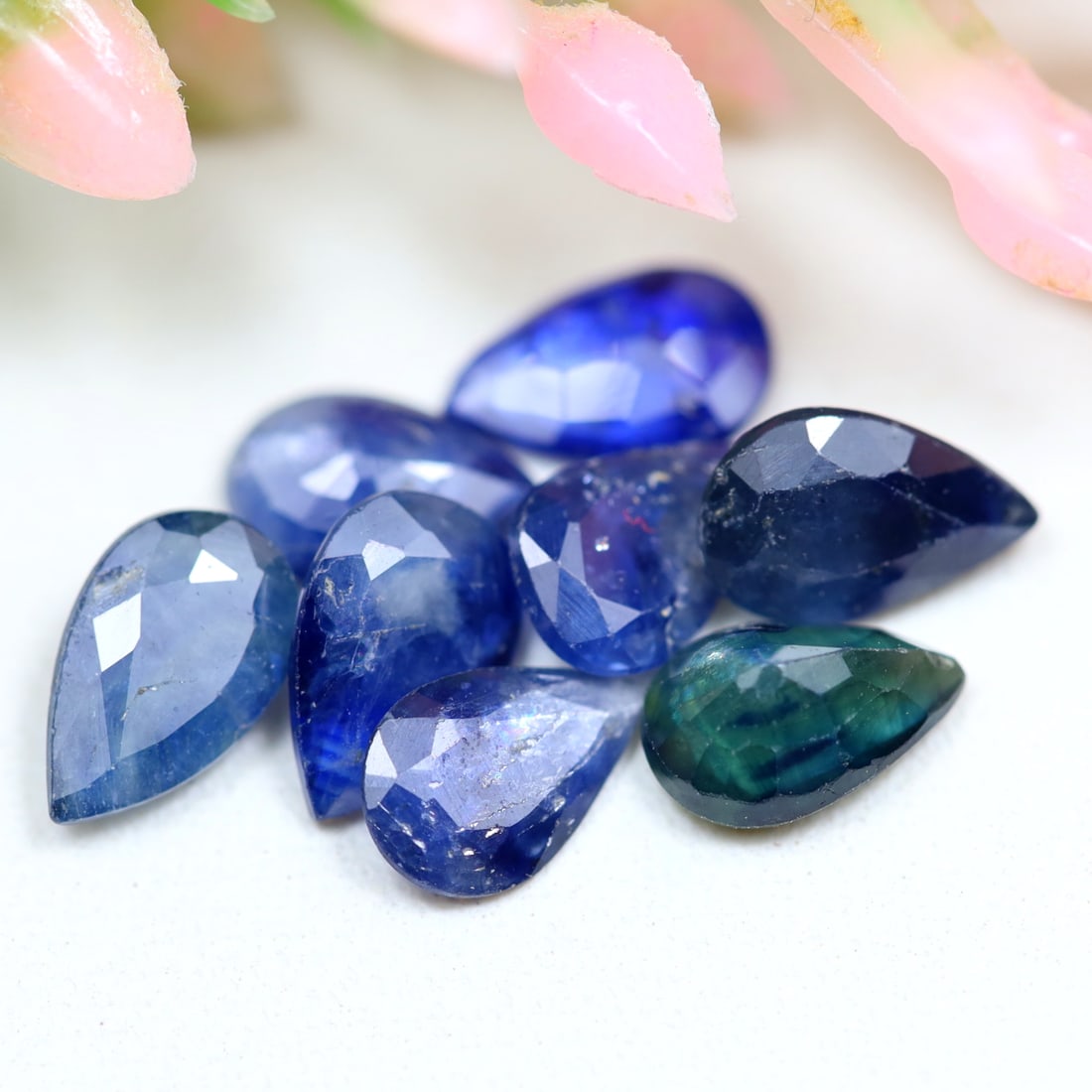 3.24Ct. Natural Pear Cut Heated Blue Sapphire Lot for Jewelry Making, 221A: Ksmith Jewels Global Welcome to our auction house, today auction brought to you by Ksmith Jewels Global based in Penang, Malaysia specialize in all kinds of opal and color gemstone both in manufacturi