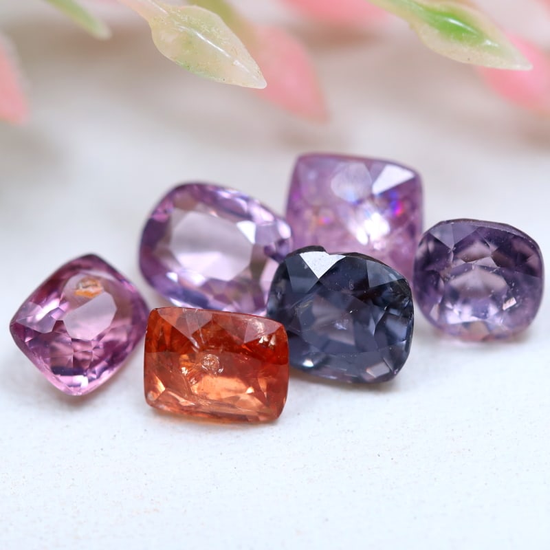 3.05Ct Natural Multi Color Cushion Burmese Spinel in Lot, 869B: Ksmith Jewels Global Welcome to our auction house, today auction brought to you by Ksmith Jewels Global based in Penang, Malaysia specialize in all kinds of opal and color gemstone both in manufacturi