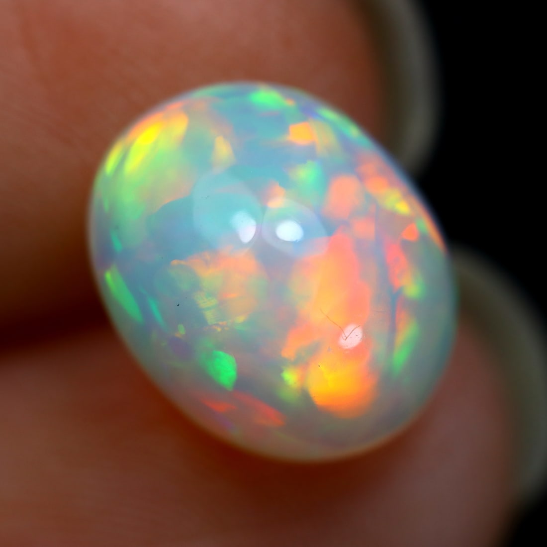 2.92Ct Natural Flashy Rainbow Ethiopian Welo Opal, 20MZ (1 of 4)