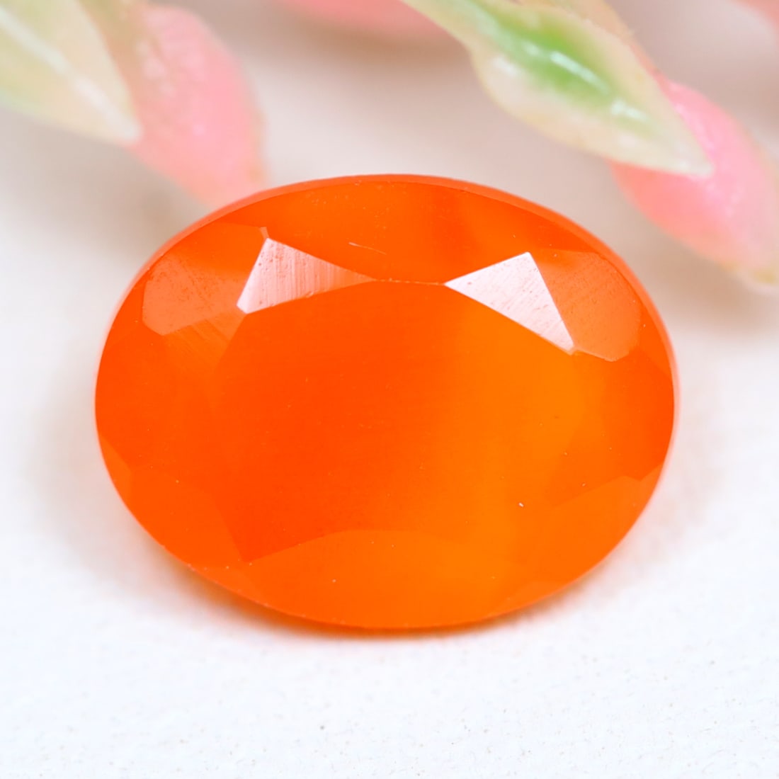 1.50Ct Natural Orange Carnelian Faceted Cut Gemstone, 886A: Ksmith Jewels Global Welcome to our auction house, today auction brought to you by Ksmith Jewels Global based in Penang, Malaysia specialize in all kinds of opal and color gemstone both in manufacturi