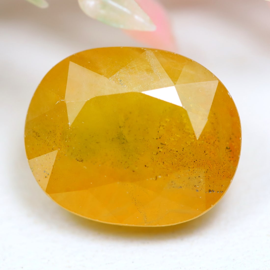 4.85Ct Natural Heated Yellow Sapphire Oval Cut for Jewelry Making, 263B: Ksmith Jewels Global Welcome to our auction house, today auction brought to you by Ksmith Jewels Global based in Penang, Malaysia specialize in all kinds of opal and color gemstone both in manufacturi