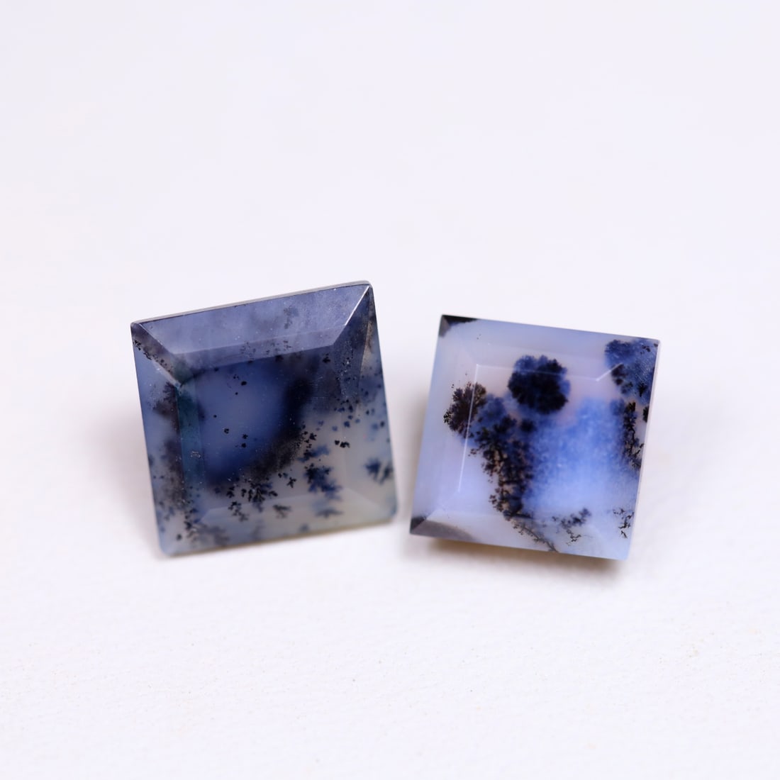 Dendrite Opal 5.78Ct Square Cut Natural Faceted Dendrite Opal 2 Pieces OT6891, 506A: Ksmith Jewels Global Welcome to our auction house, today auction brought to you by Ksmith Jewels Global based in Penang, Malaysia specialize in all kinds of opal and color gemstone both in manufacturi