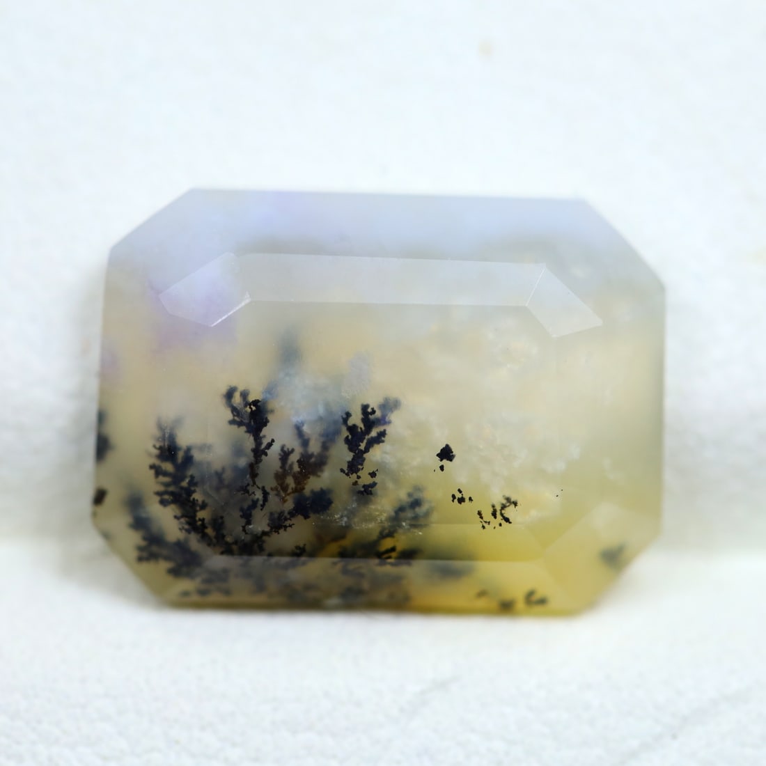 Dendrite Opal 5.25Ct Rectangular Cut Natural Faceted Dendrite Opal, 101MZ: 0102MZ