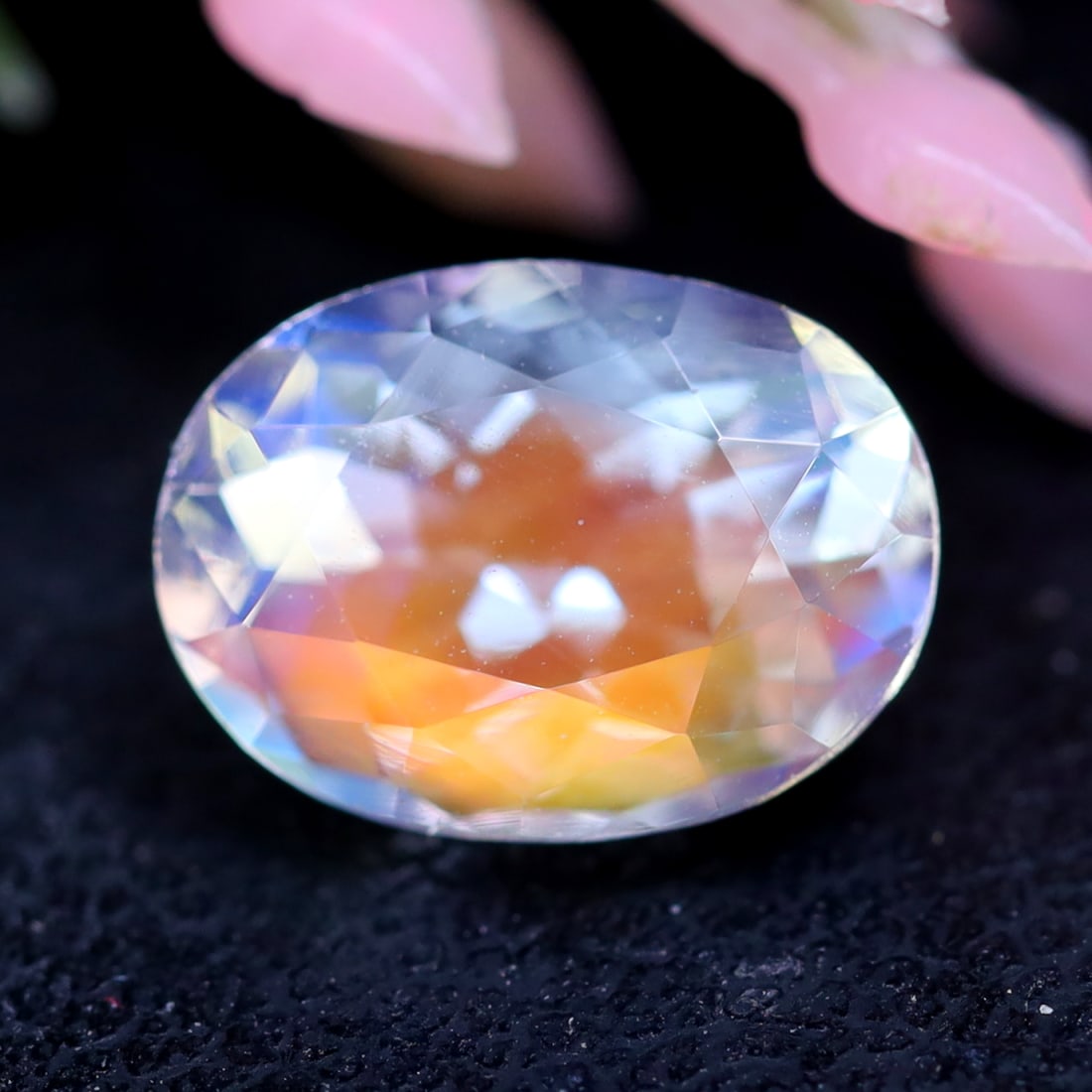 Madagascar Moonstone 1.88Ct Natural Flashy Rainbow Madagascar Moonstone for Jewelry, 731MZ: Ksmith Jewels Global Welcome to our auction house, today auction brought to you by Ksmith Jewels Global based in Penang, Malaysia specialize in all kinds of opal and color gemstone both in manufacturi