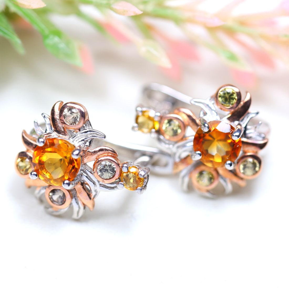 17.25Ct 925 Sterling Silver Natural Yellow Citrine & Sapphire Handmade Earrings, 1030MZ: Ksmith Jewels Global Welcome to our auction house, today auction brought to you by Ksmith Jewels Global based in Penang, Malaysia specialize in all kinds of opal and color gemstone both in manufacturi