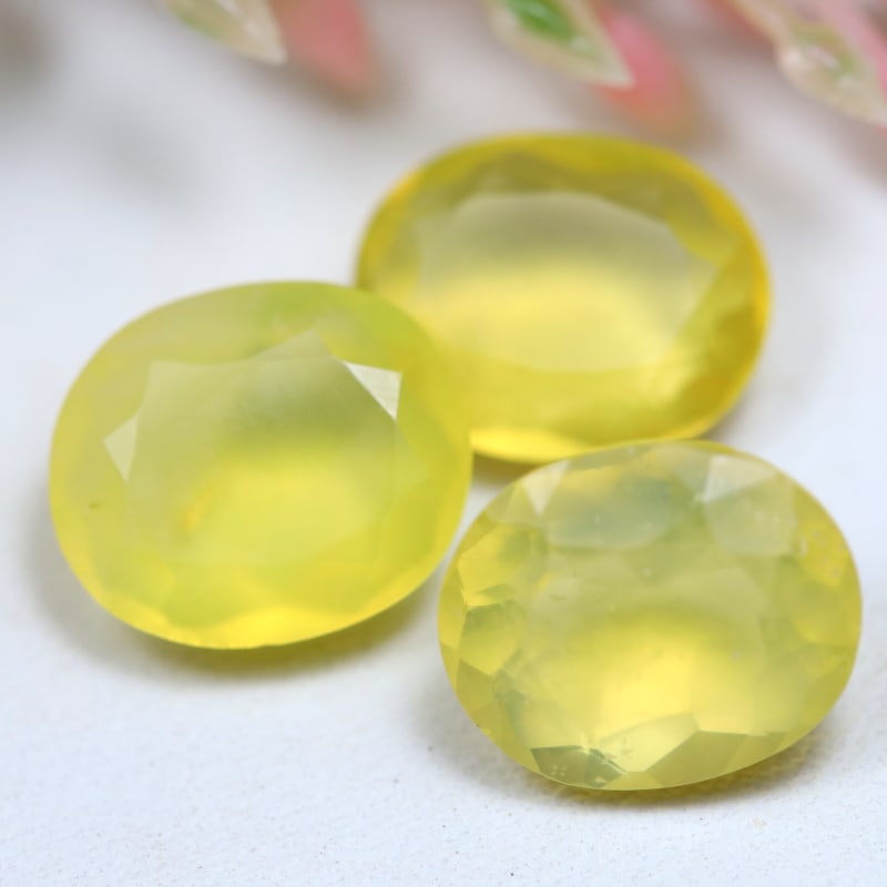 6.48CTS Natural Unheated Yellow Mexico Opal 3 PCS 10.3x8.8x4.5MM, 1177B: Ksmith Jewels Global Welcome to our auction house, today auction brought to you by Ksmith Jewels Global based in Penang, Malaysia specialize in all kinds of opal and color gemstone both in manufacturi
