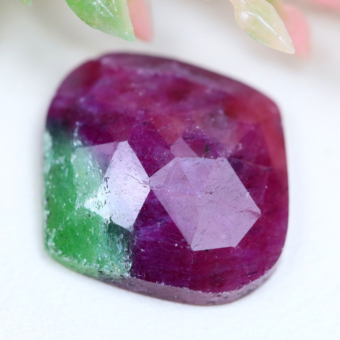 12.08Ct Natural Untreated Ruby Zoisite Rose Cut Gemstone, 699MZ: Ksmith Jewels Global Welcome to our auction house, today auction brought to you by Ksmith Jewels Global based in Penang, Malaysia specialize in all kinds of opal and color gemstone both in manufacturi