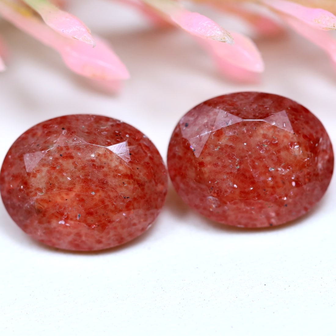 Strawberry Quartz 5.06Ct Natural Orangey Pink Strawberry Quartz, 854B (1 of 1)
