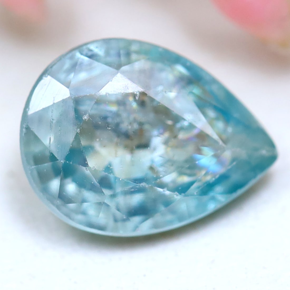 1.78Ct Natural Zircon Blunish Green Pear Shape Only Heated from Cambodia, 895B: Ksmith Jewels Global Welcome to our auction house, today auction brought to you by Ksmith Jewels Global based in Penang, Malaysia specialize in all kinds of opal and color gemstone both in manufacturi
