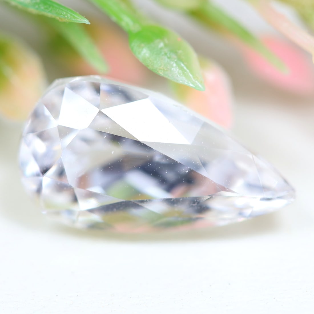 VVS Kunzite 7.15Ct Natural Brazil Pale White Kunzite - Pear Cut Gemstone, 817A: Ksmith Jewels Global Welcome to our auction house, today auction brought to you by Ksmith Jewels Global based in Penang, Malaysia specialize in all kinds of opal and color gemstone both in manufacturi