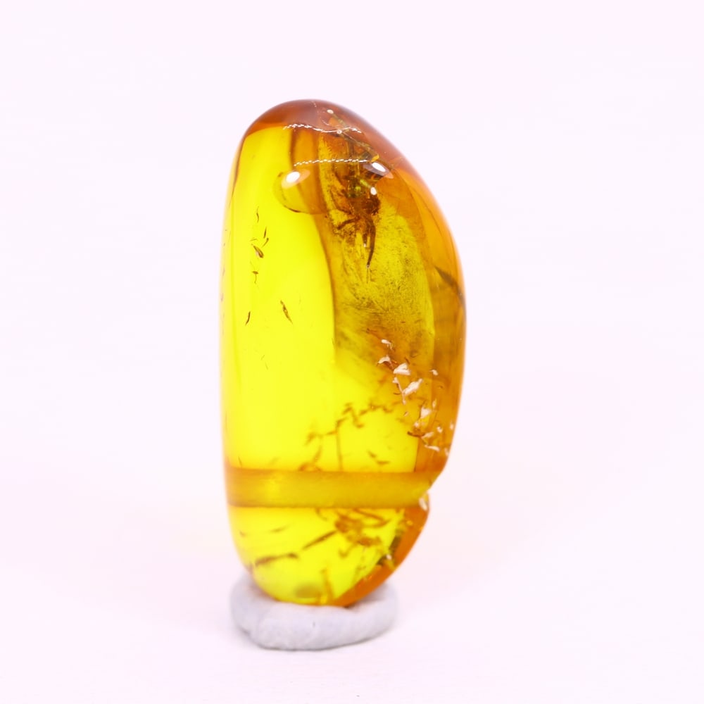 *2.14Ct Natural Million Year Old Baltic Insect Amber, 16x8mm , 224C: Ksmith Heritage AuctioneersSubject: Natural Amber Origin: Lithuania Treatment: None