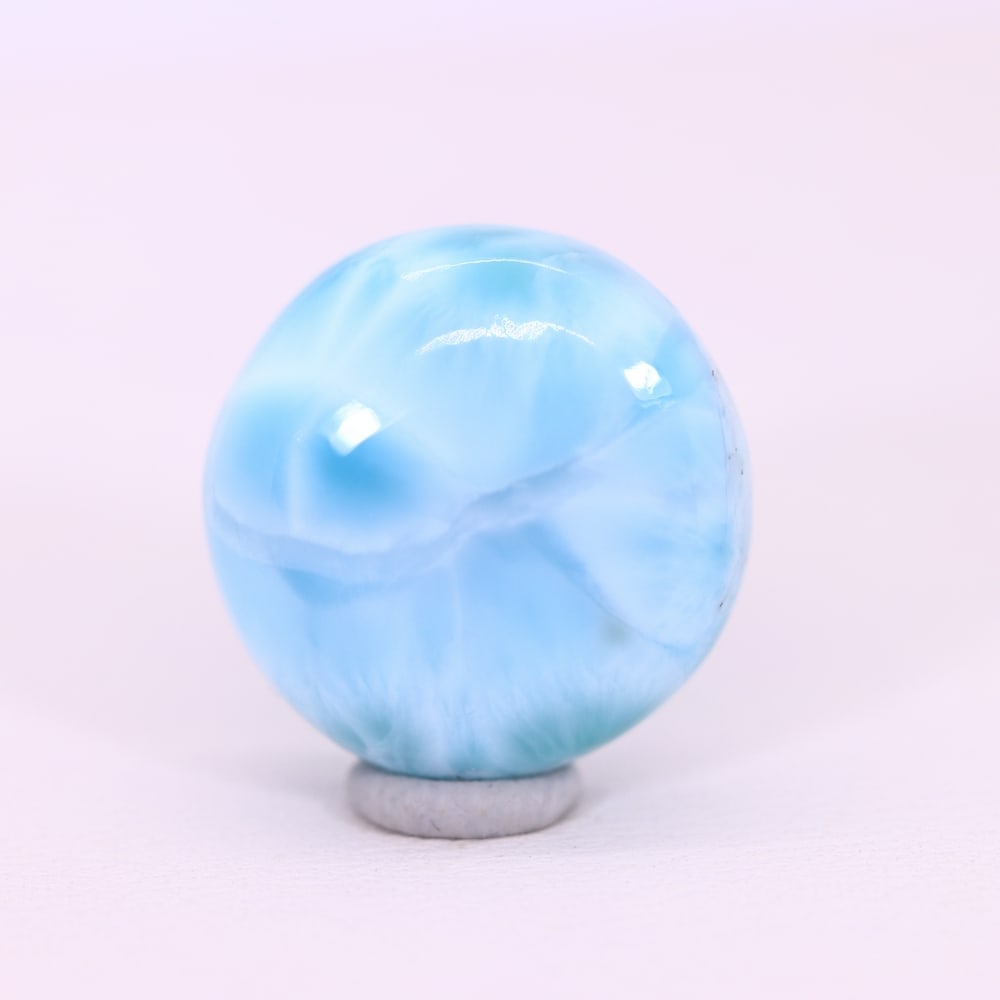 *13.18Ct Natural Larimar - Polished Cabochon , 232C: Ksmith Heritage Auctioneers Subject: Natural Larimar Carat Weight: 13.18 Ct Dimension: 16.4x15.9x5.7 mm Type: Cabochon, Polished