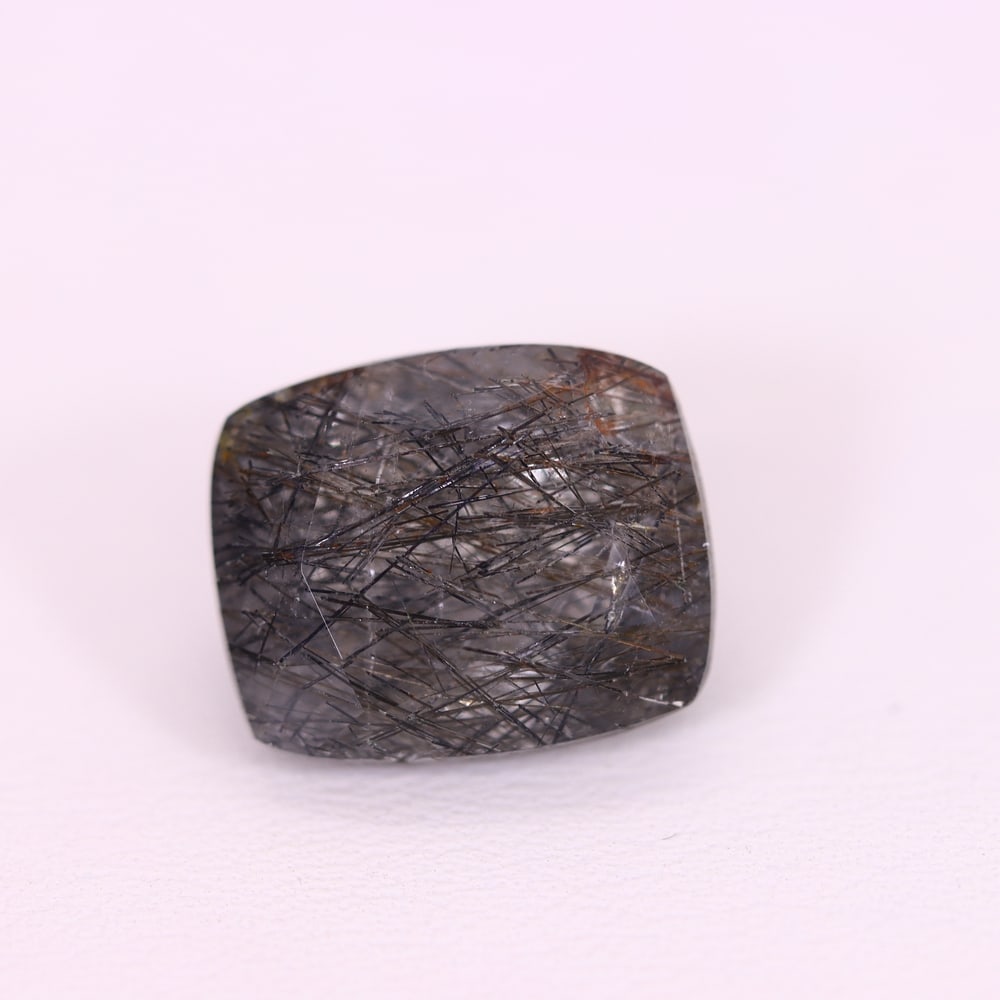 *10.80Ct Black Rutiled Quartz - Polished Faceted , 255C (1 of 2)