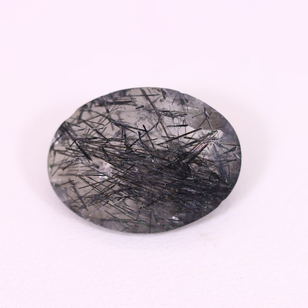 *5.82Ct Black Rutiled Quartz - Polished Faceted , 258C (1 of 2)