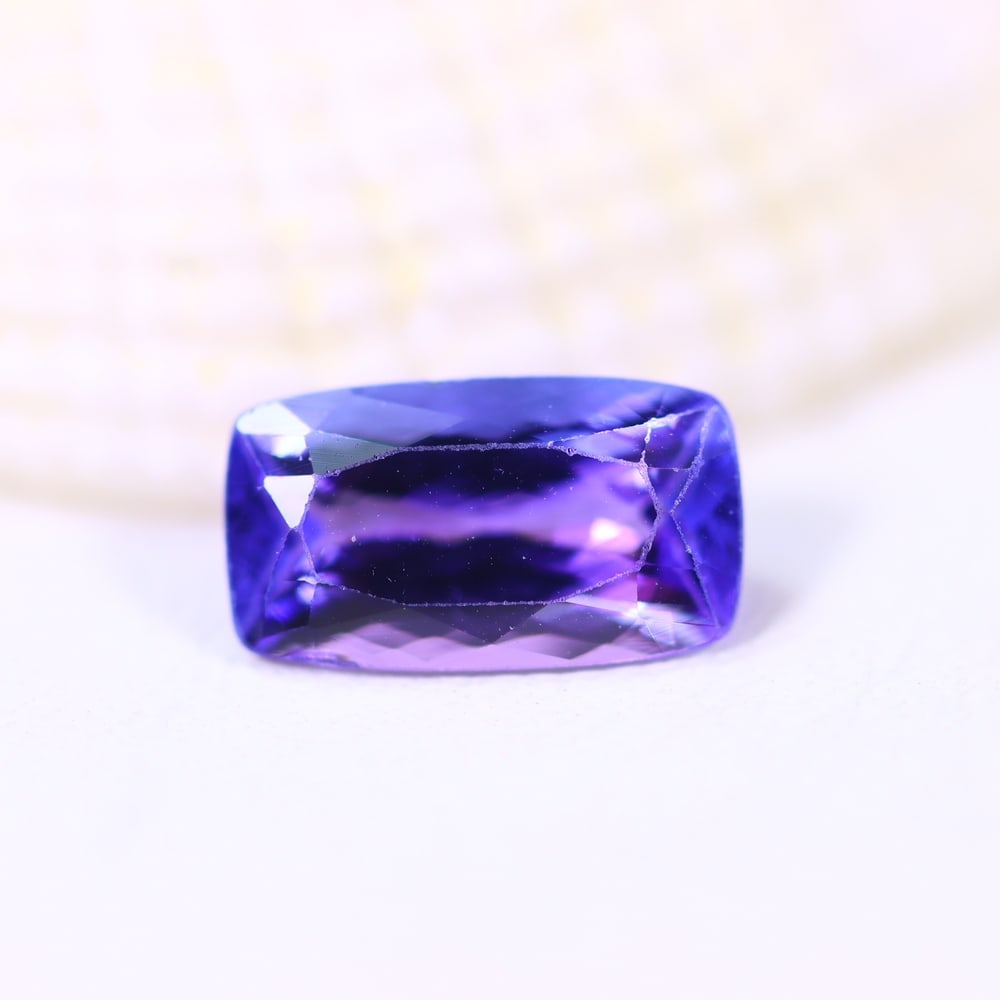 1.93Ct Tanzanite - Polished Faceted - Rectangle Faceted , 140E (1 of 2)