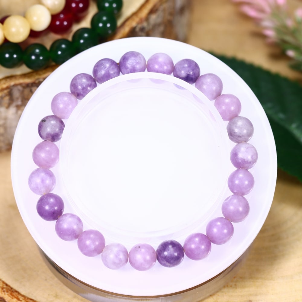 18.08g Purple Amazonite Bracelet - Polished Beads, 221B (1 of 2)
