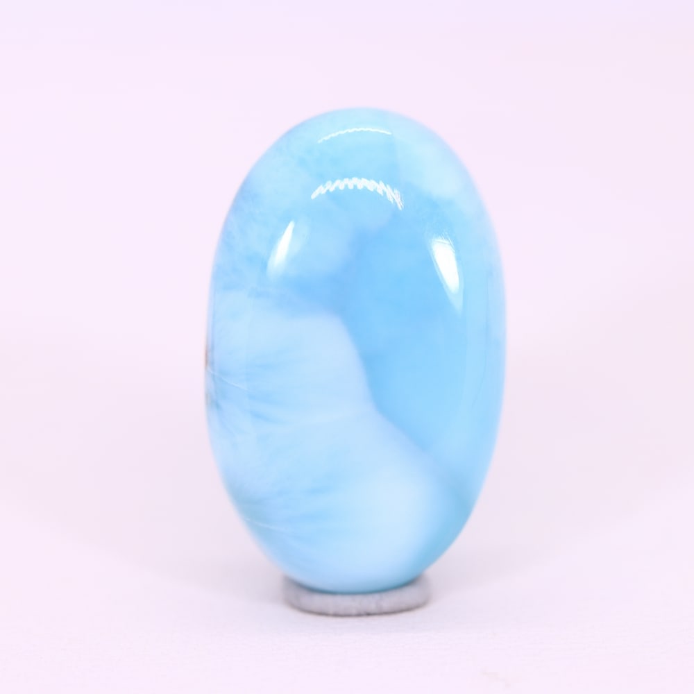 *15.61Ct Natural Larimar - Polished Cabochon , 244C: Ksmith Heritage Auctioneers Subject: Natural Larimar Carat Weight: 15.61 Ct Dimension: 21.7x13.3x5.6 mm Type: Cabochon, Polished