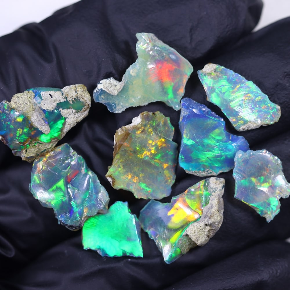 13.3Ct Smoked Rough Opal Specimen - Ethiopian Opal - Mineral Rough , 527E (1 of 5)