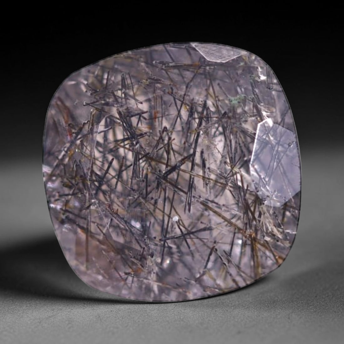 *4.36Ct Black Rutiled Quartz - Polished Faceted , 259C: Ksmith Heritage Auctioneers Subject: Natural Black Rutiled Quartz Carat Weight: 4.36 Ct Dimension: 10.9x10.8x6.1 mm