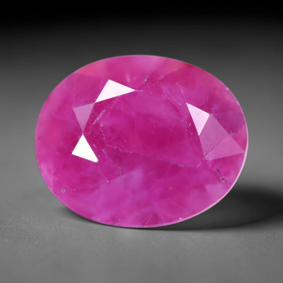 4.85Ct Red Ruby - Polished Faceted - Oval Faceted , 613E (1 of 2)