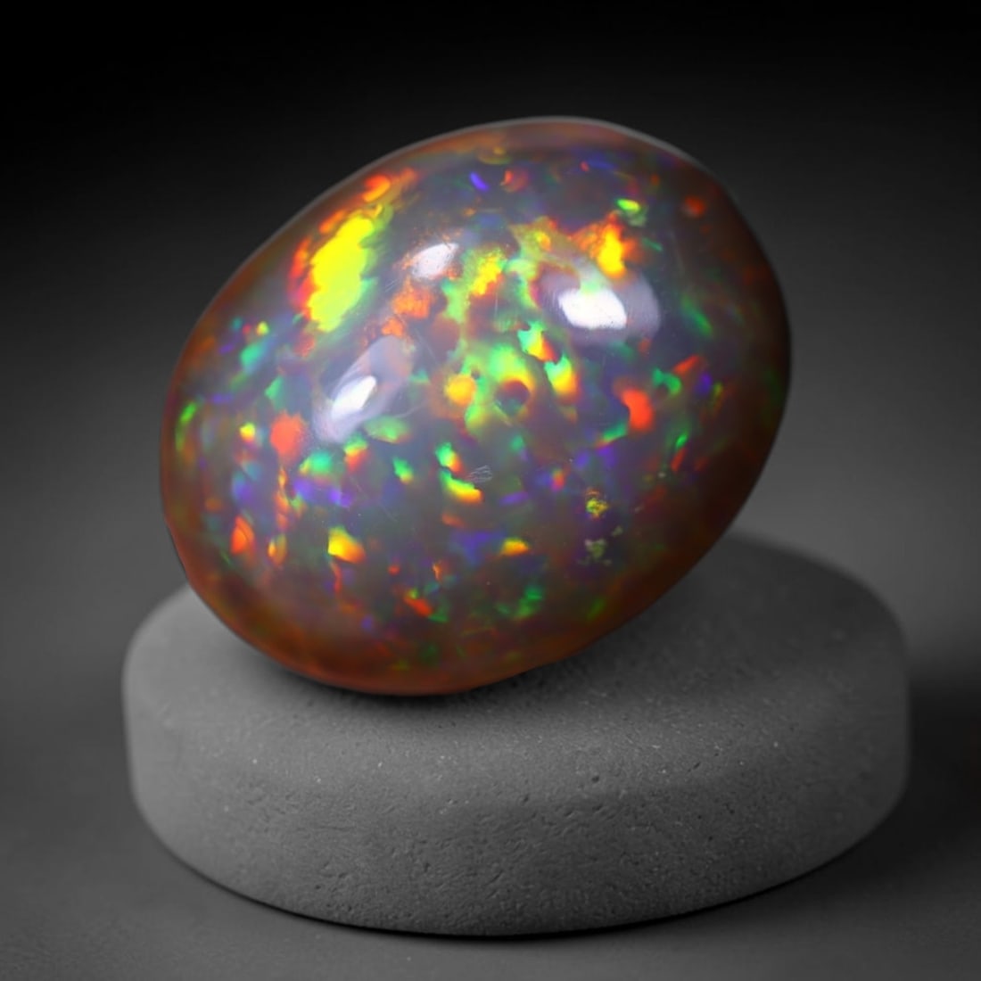*3.15Ct Welo Opal Polished - Ethiopian Opal , 65E: Ksmith Heritage Auctioneers Subject: Natural Ethiopian Welo Opal Origin: Ethiopia Carat Weight: 3.15Ct Dimension: 12.4x10.1x5.1 mm Treatment: Natural Untreated Type: Caboc
