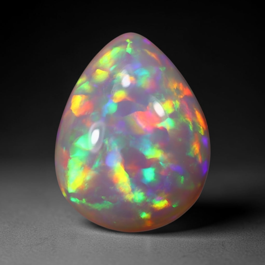 *4.54Ct Welo Opal Polished - Ethiopian Opal, 287B: Ksmith Heritage Auctioneers Subject: Natural Ethiopian Welo Opal Origin: Ethiopia Carat Weight: 4.54Ct Dimension: 14.8x11.6x6.1 mm Treatment: Natural Untreated Type: Cabochon,