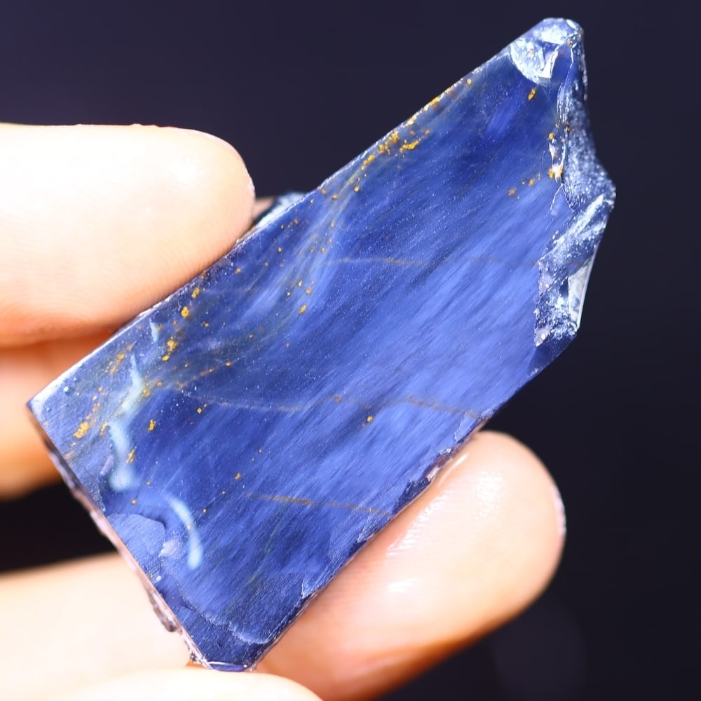 44.86Ct Pietersite Slab - Gemstone Crystal - Freeform Slice, 488B: Ksmith Heritage Auctioneers Subject: Natural Pietersite Origin: Namibia, South Africa Carat Weight: 44.86Ct Dimension: 43.9 x 22.5 x 5.5 mm Treatment: Natural Untreated Shape: