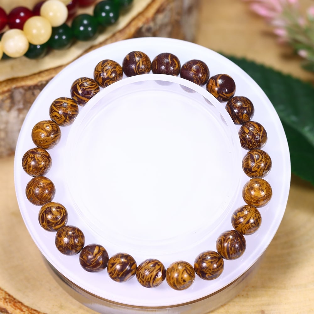 20.19g Wood Jasper Bracelet - Polished Beads, 215B: Ksmith Heritage Auctioneers Subject: Natural Wood Jasper Carat Weight: 20.19g