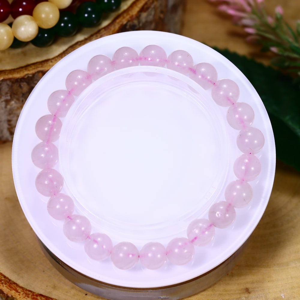 18.91g Rose Quartz Bracelet - Polished Beads, 1160B (1 of 2)